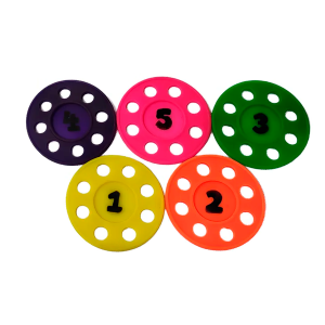 DISCOS SUMERGIBLES NUMERADOS X 5 TSP