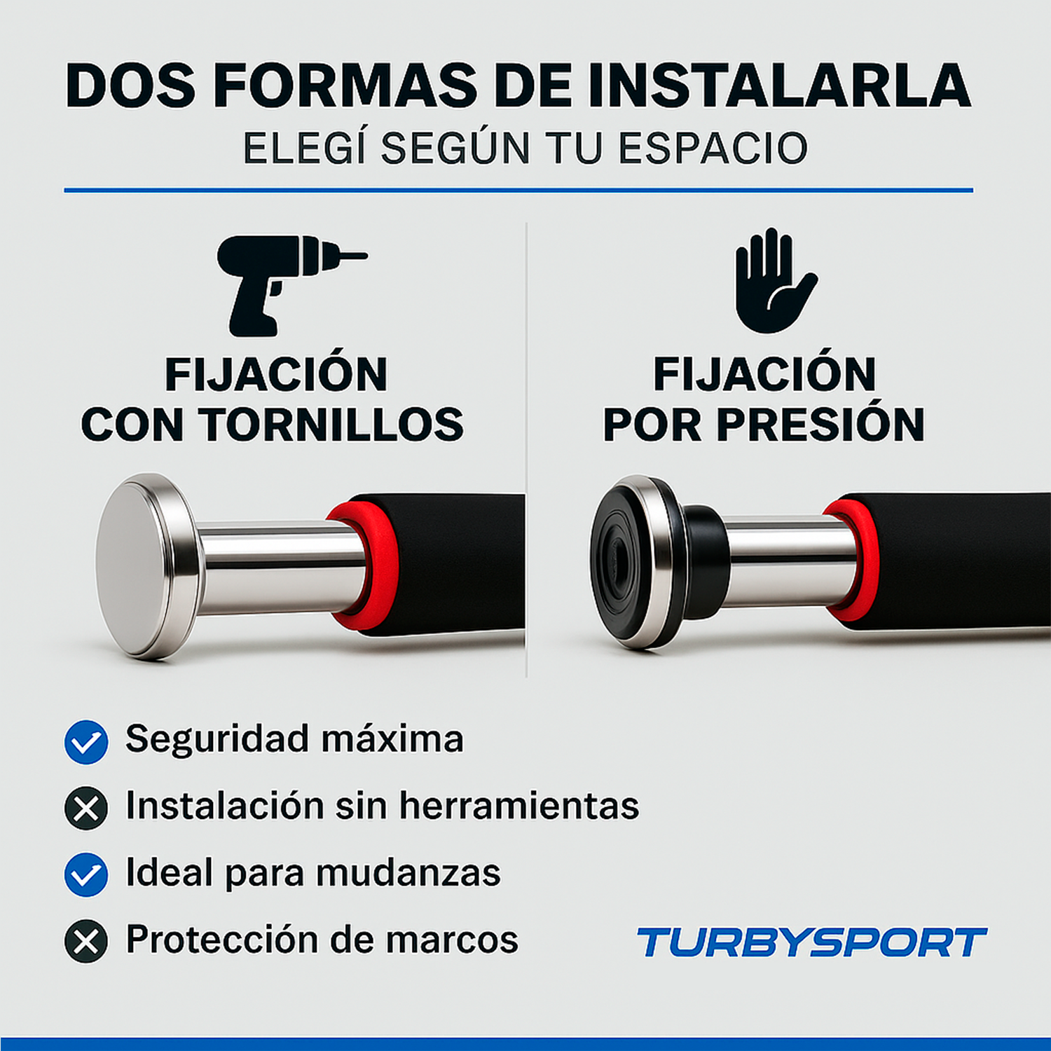 Barra de Dominadas Extensible para Puerta Atornillable – Home Gym - Imagen 4