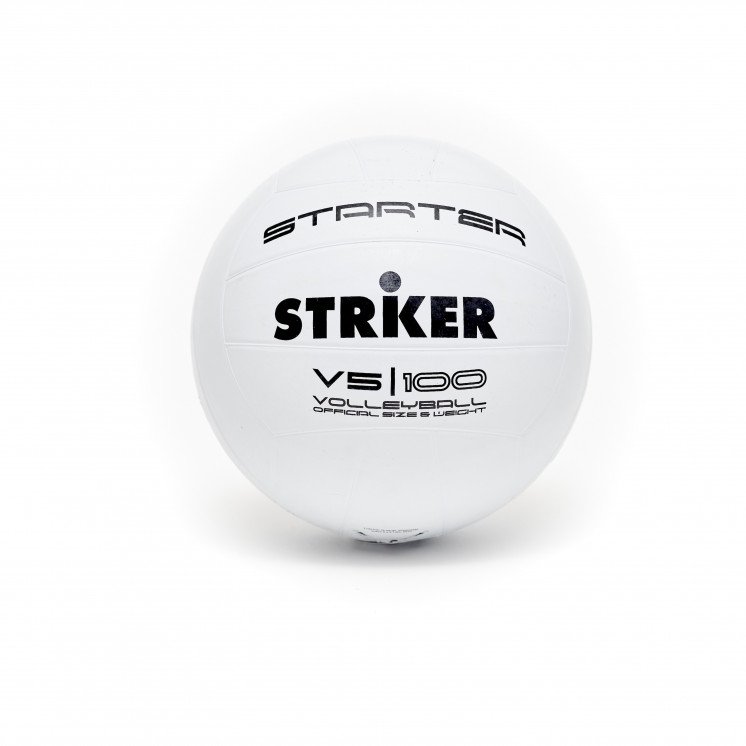 Pelota voley Striker caucho blanca