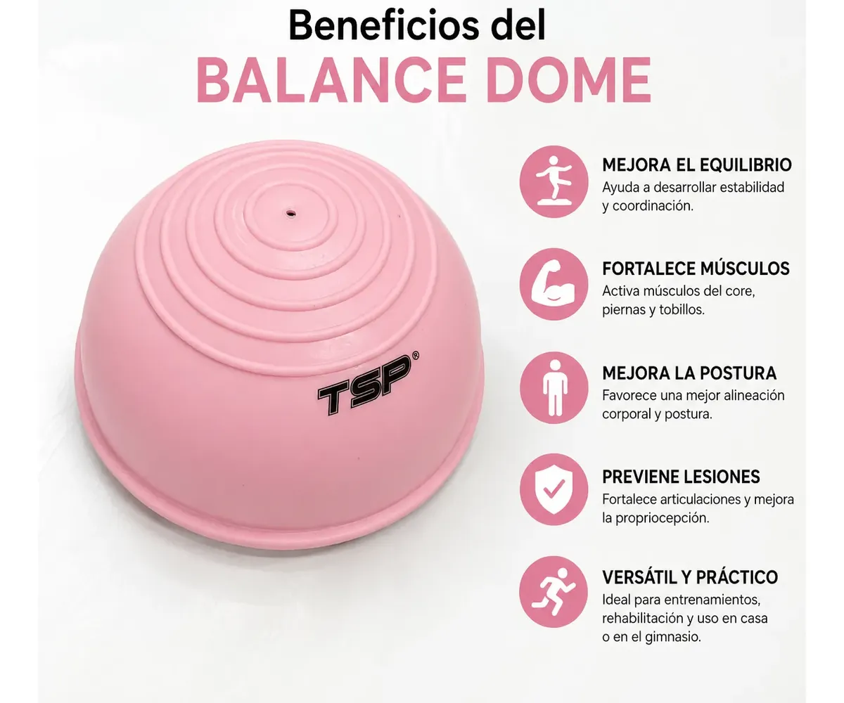 MINI BOSU 18CM ROSA PASTEL - Imagen 3
