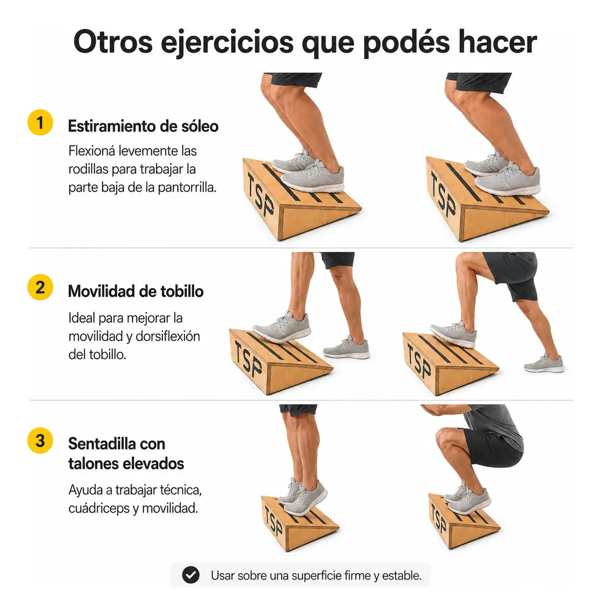 PLANO INCLINADO FIJO MADERA ANTIDESLIZANTE TSP - Imagen 4