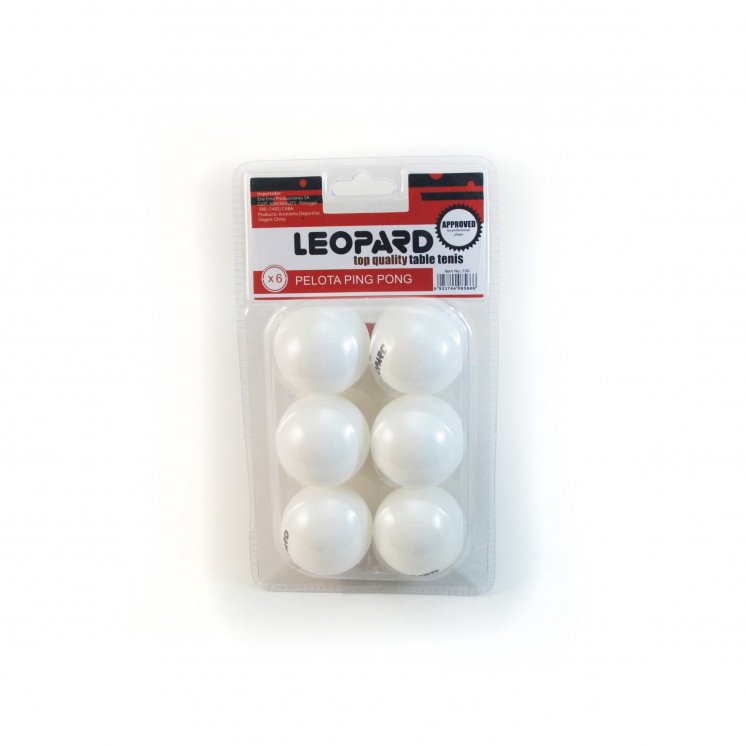 BLISTER DE PELOTAS DE PING PONG X 6 UNIDADES