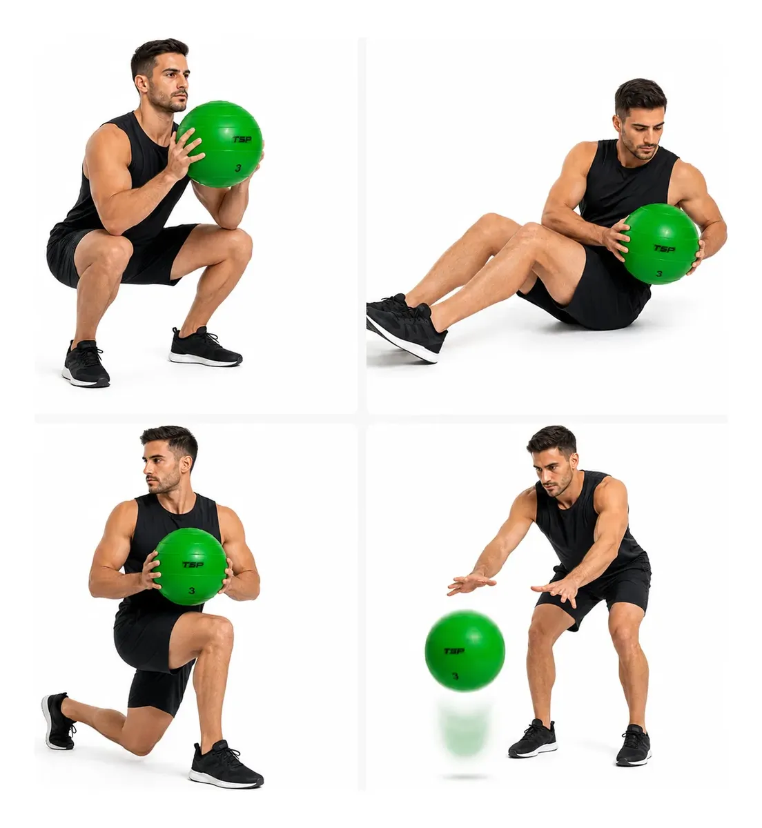 PELOTA MEDICINE BALL N°5 3KG CON PIQUE TSP - Imagen 2
