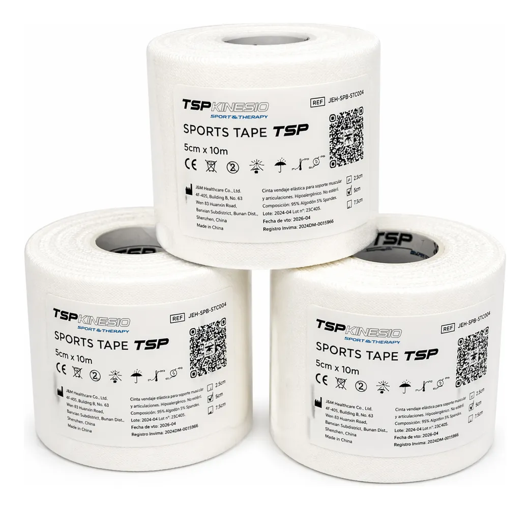 CINTA ADHESIVA PARA ESTRIBO TSP SPORTS TAPE 5CM X 10M